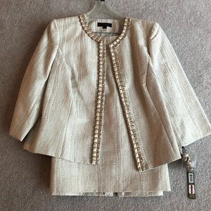 Tahari Luxe Cream Suit